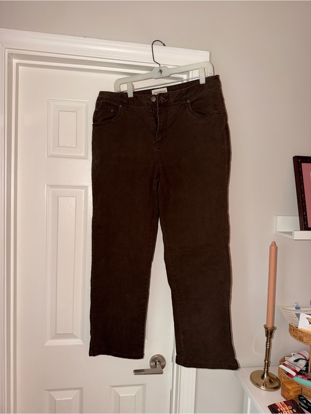 St. John's Bay Petite Brown Corduroy Pants